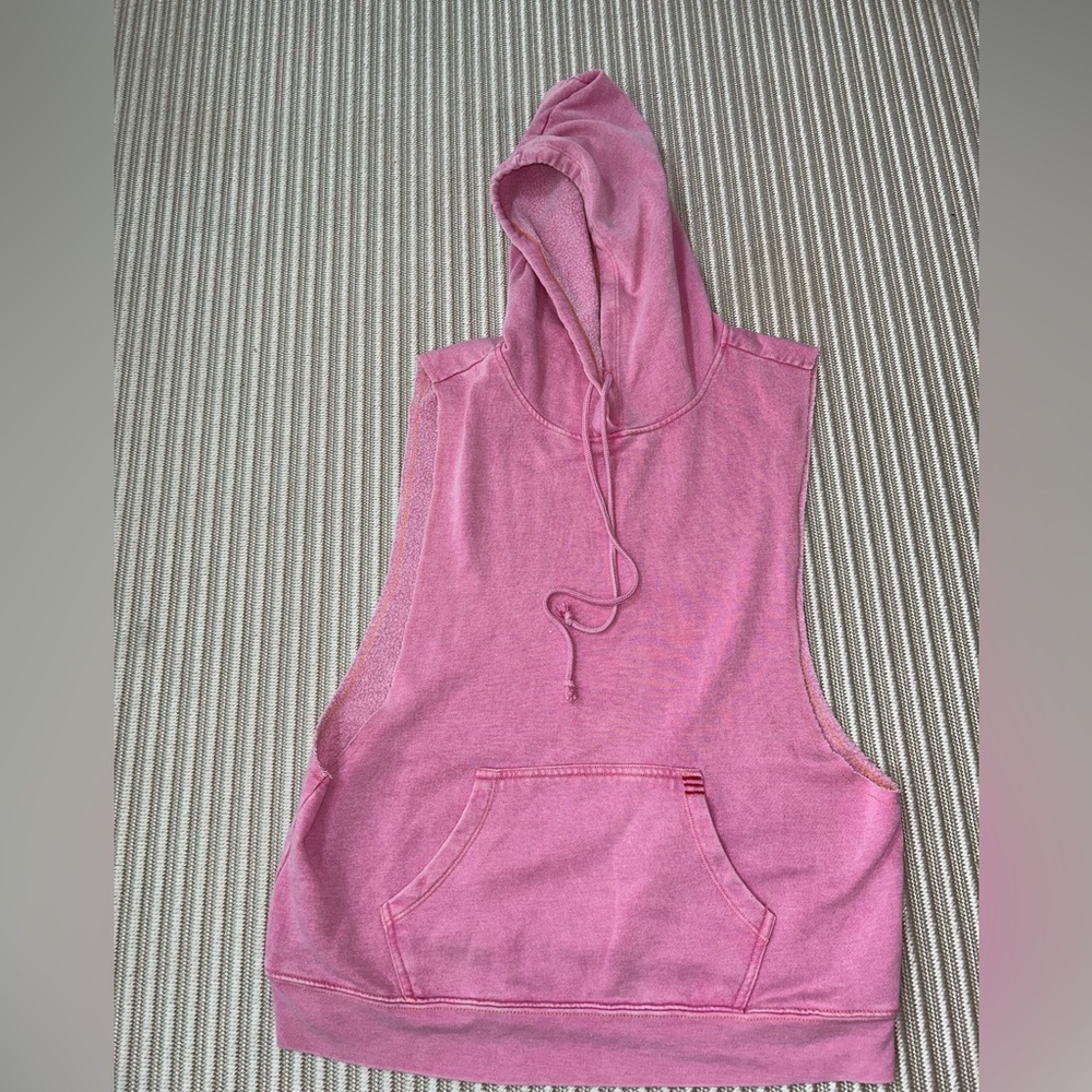 Sleeveless Pink Hoodie